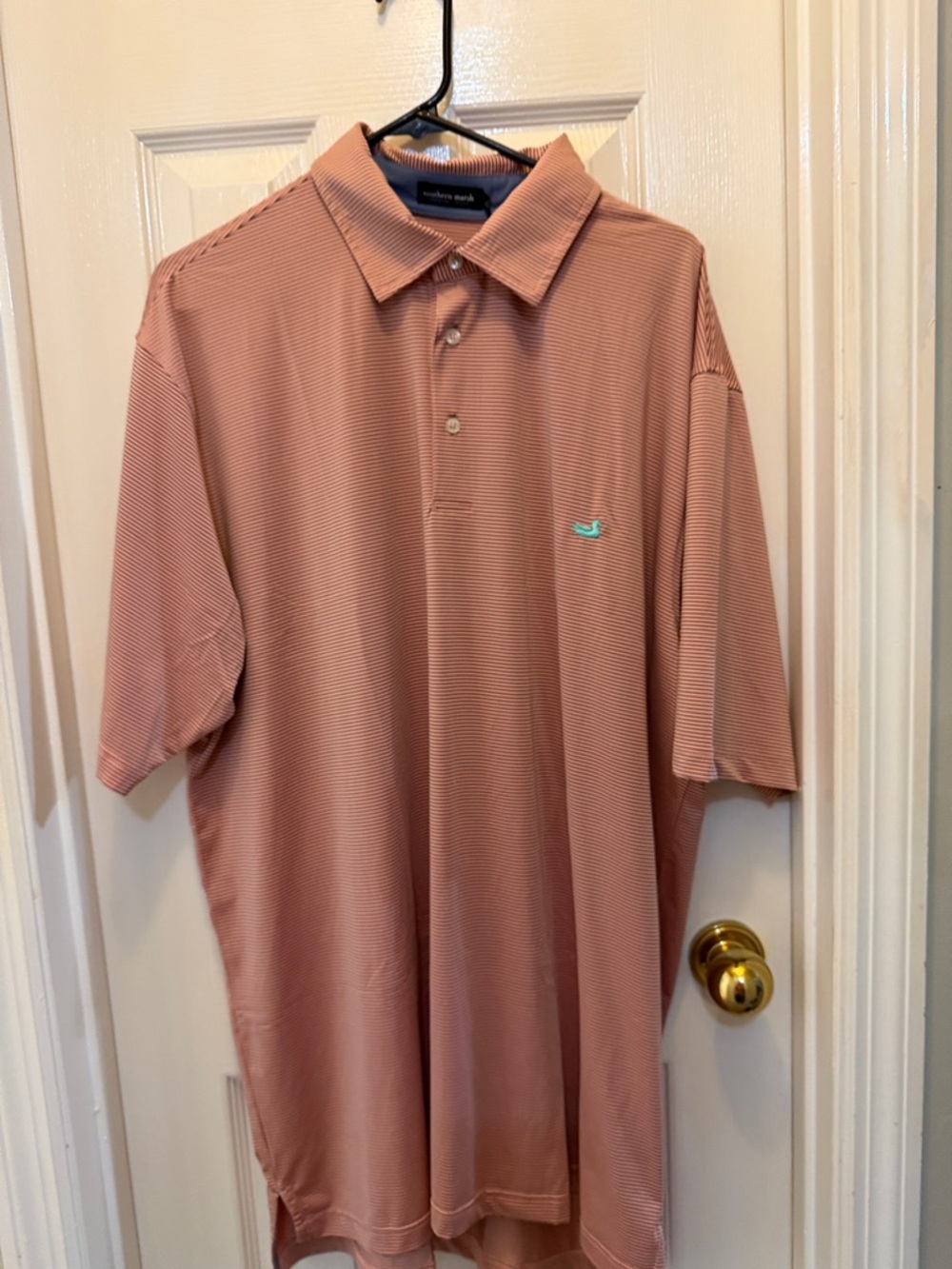 Southern Marsh Men's Dusty Pink Micro-Stripe Polo